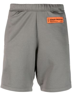 Heron Preston logo-patch track shorts - Grey