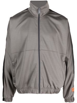 Heron Preston logo-patch zip-up sweatshirt - Grey