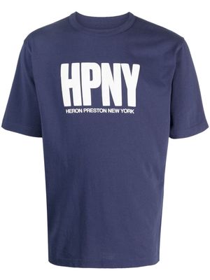 Heron Preston logo-print cotton T-shirt - Blue