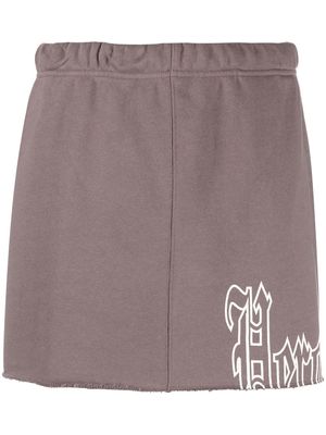 Heron Preston logo-print mini skirt - Grey