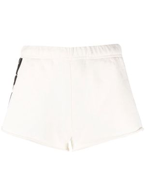 Heron Preston logo-print organic cotton shorts - White