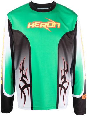 Heron Preston logo-print panelled T-shirt - Green
