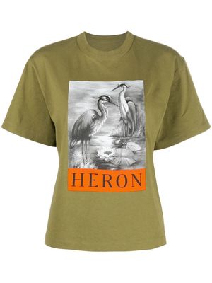 Heron Preston logo-print short-sleeved T-shirt - Green