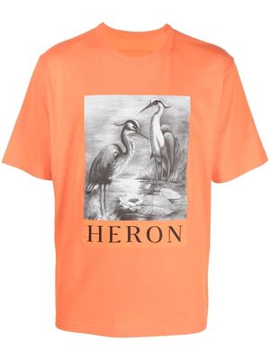 Heron Preston logo-print short-sleeved T-shirt - Orange