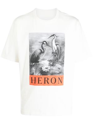 Heron Preston logo-print short sleeves T-shirt - Neutrals