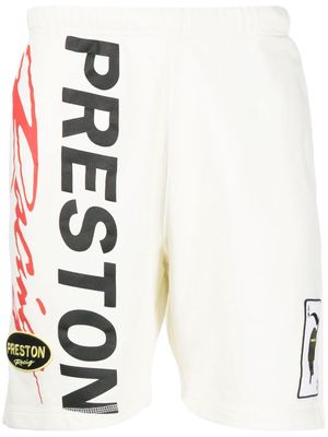 Heron Preston logo-print track shorts - Neutrals