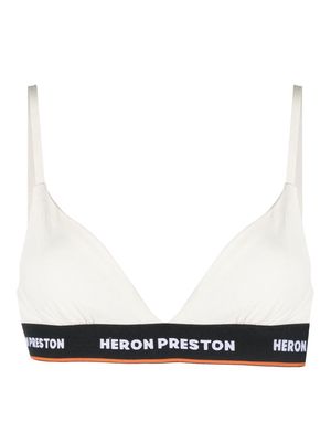 Heron Preston logo-tape detail bra - White