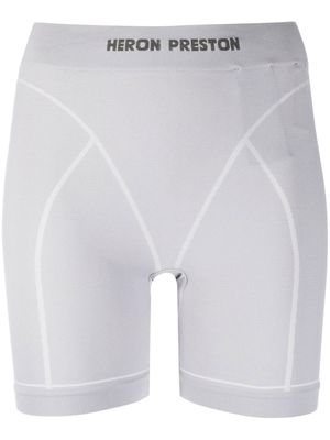 Heron Preston logo waistband cycling shorts - Grey