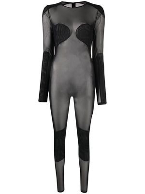 Heron Preston mesh long-sleeve bodysuit - Black