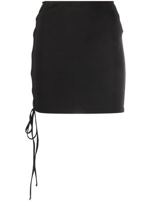 Heron Preston mid-rise lace-up miniskirt - Black