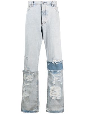Heron Preston multi-panel denim jeans - Blue