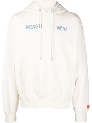 Heron Preston Off Road logo-embroidered hoodie - White