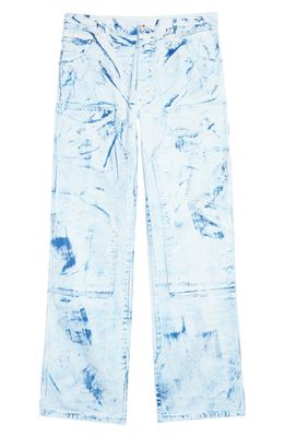 Heron Preston Overdye Spray Canvas Carpenter Jeans in Carpenter Blue No Co
