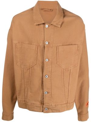 HERON PRESTON oversized canvas jacket - Brown