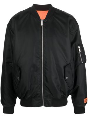 Heron Preston padlock-patch bomber jacket - Black