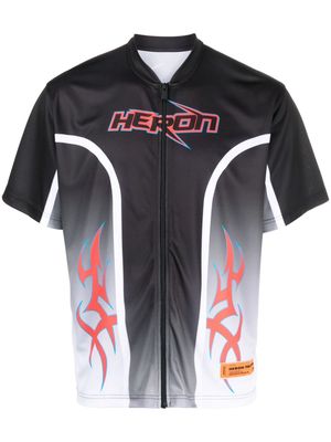 Heron Preston racing-print short-sleeve jersey - Black