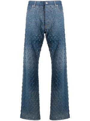 HERON PRESTON razor-cut straight-leg jeans - Blue