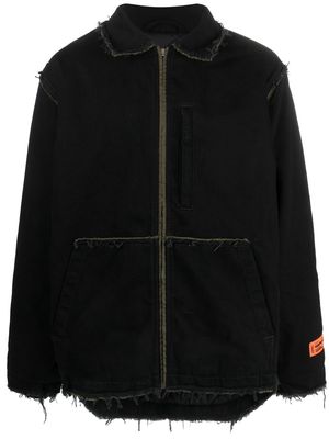 Heron Preston Rebuilt zip-up denim jacket - Black
