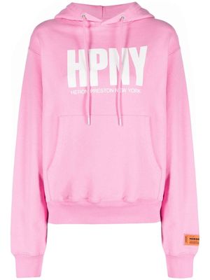 Heron Preston Reg Hpny cotton hoodie - Pink