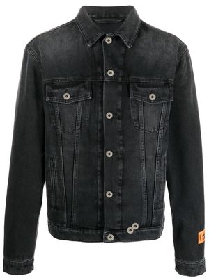 HERON PRESTON regular denim jacket - Black