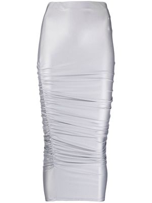Heron Preston ruched-detail high-waisted skirt - Grey
