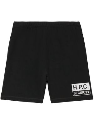 Heron Preston Security cotton track shorts - Black