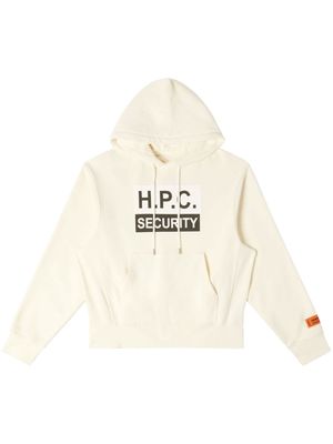 Heron Preston Security logo-print hoodie - Neutrals