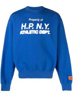 Heron Preston slogan-print cotton sweatshirt - Blue