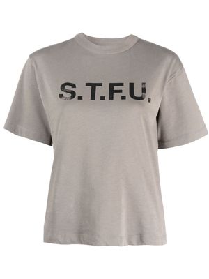 Heron Preston slogan-print cotton T-shirt - Grey