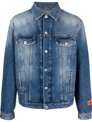 Heron Preston stonewashed denim jacket - Blue