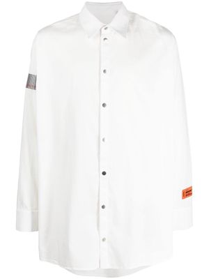 Heron Preston stripe-detail popeline shirt - White