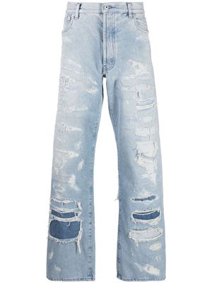 HERON PRESTON Super Distressed 5-pocket jeans - Blue