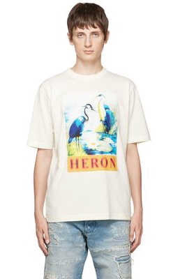 Heron Preston White Halftone Heron T-shirt
