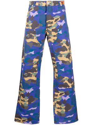 Heron Preston x BAPE camouflage worker trousers - Blue