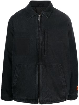 Heron Preston zip-up long-sleeve shirt jacket - Black