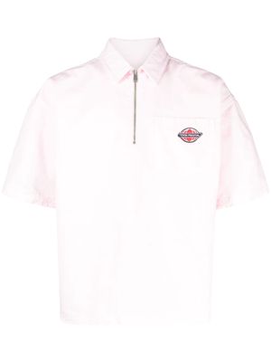 Heron Preston zip-up short-sleeved shirt - Pink