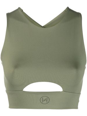 Héros The Cross cropped tank top - Green