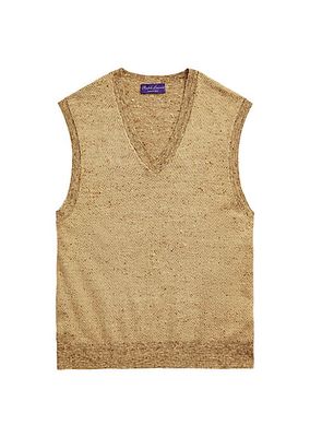 Herringbone Silk Sweater Vest