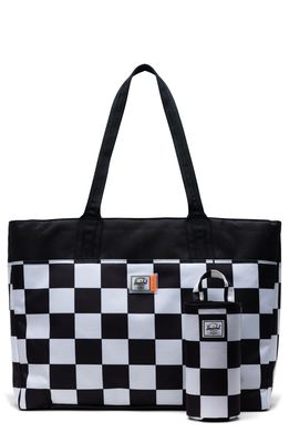 Herschel Supply Co. Alexander Insulated Zip Tote and Bottle Holder in Black/White Check