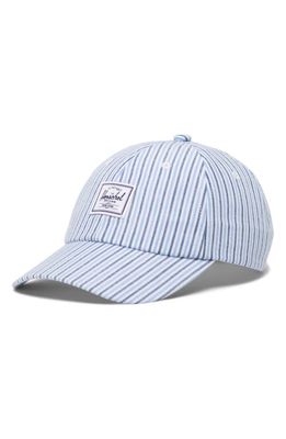 Herschel Supply Co. Cotton Baseball Cap in Blue /White Stripe