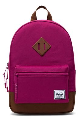 Herschel Supply Co. Kids' Heritage Youth Backpack in Festival Fuchsia/Saddle Brown