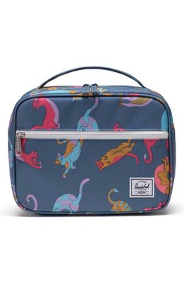 Herschel Supply Co. Kids' Pop Quiz Recycled Polyester Lunch Box in Lazy Cats