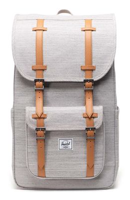 Herschel Supply Co. Little America Recycled Polyester Backpack in Light Grey Crosshatch 