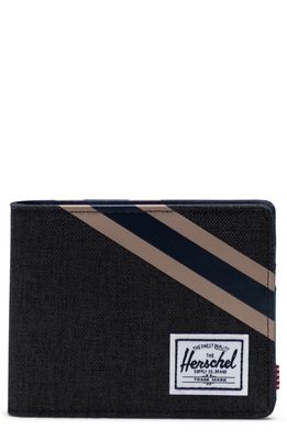 Herschel Supply Co. Roy RFID Wallet in Black Crosshatch/Peacoat