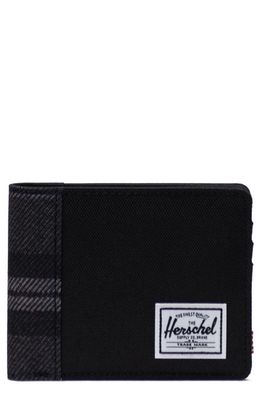 Herschel Supply Co. Roy RFID Wallet in Black/Grayscale Plaid