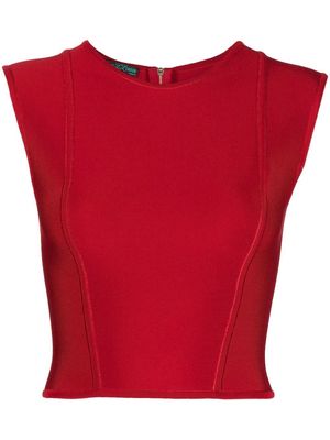 Herve L. Leroux bandage-style cropped top - Red