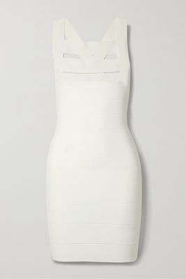 Hervé Léger - Icon Cutout Bandage Mini Dress - White