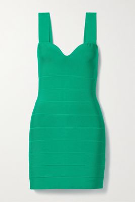 Hervé Léger - Icon Recycled-bandage Mini Dress - Green