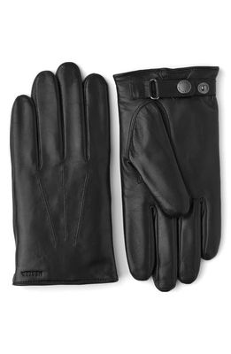 Hestra Nelson Hairsheep Leather Gloves in Black