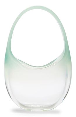 Heven x Coperni Mini Glass Swipe Top Handle Bag in Glass Turquoise